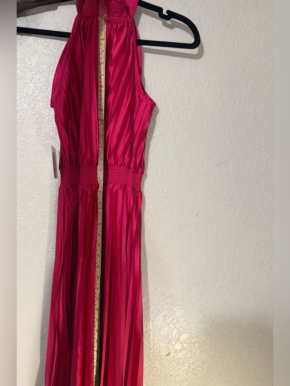 Pink pleated Petal and Pup maxi dress New With Tags with halter neck sz 6 - Picture 8 of 10